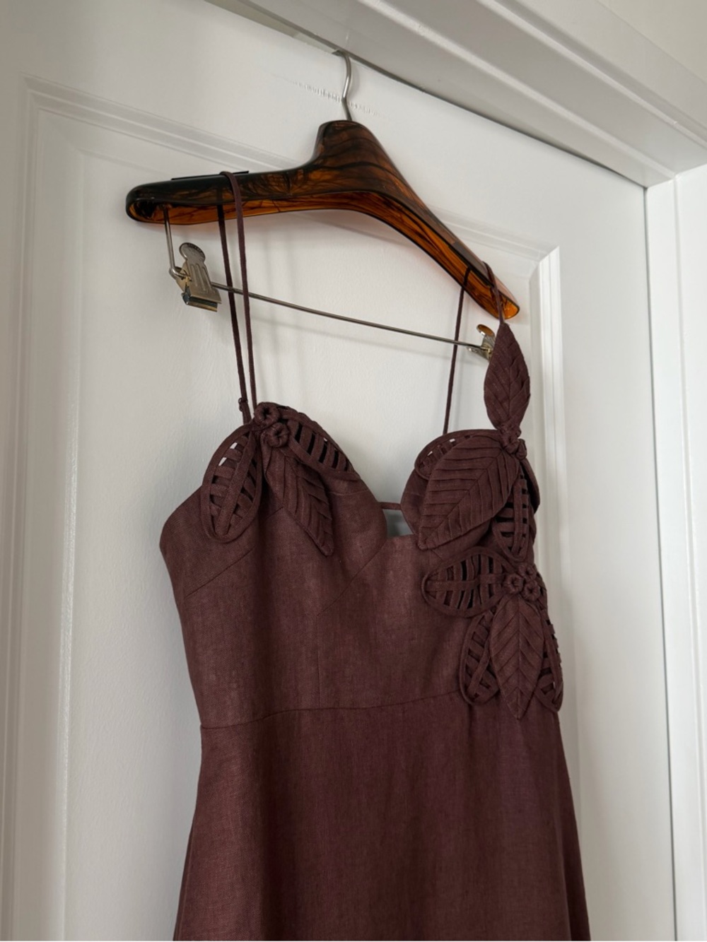 Farm Rio Appliqué linen midi dress - Picture 2 of 9